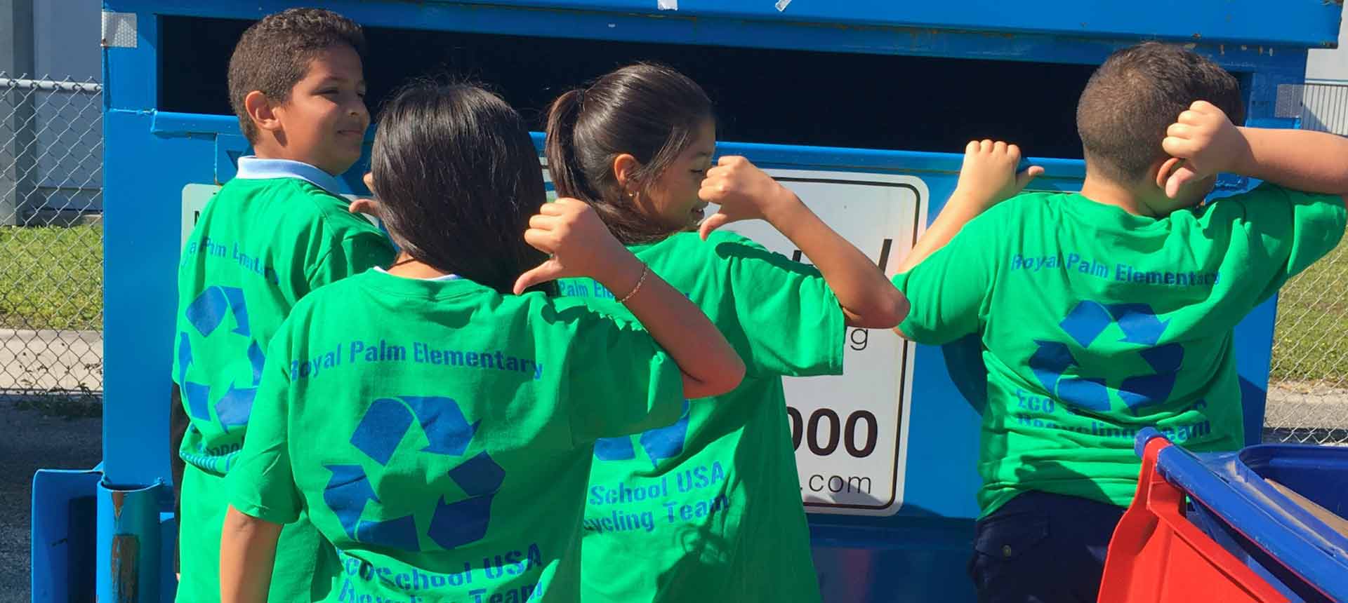 student recycling team