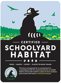 Certified Schoolyard Habitat sign