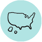 Map of the United States icon